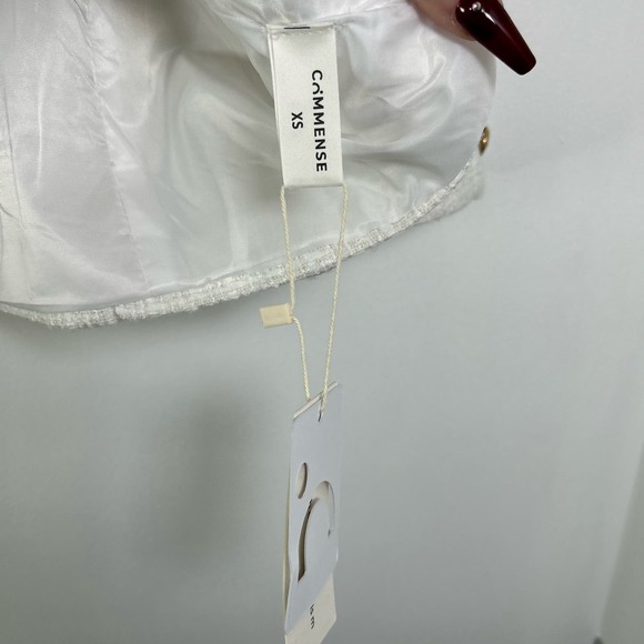 Commense Old Money Aesthetics Tweed Blazer XS NWT - Picture 7 of 9